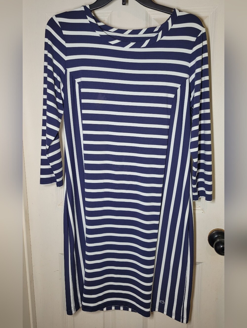 Southern Tide Navy White Striped Dress